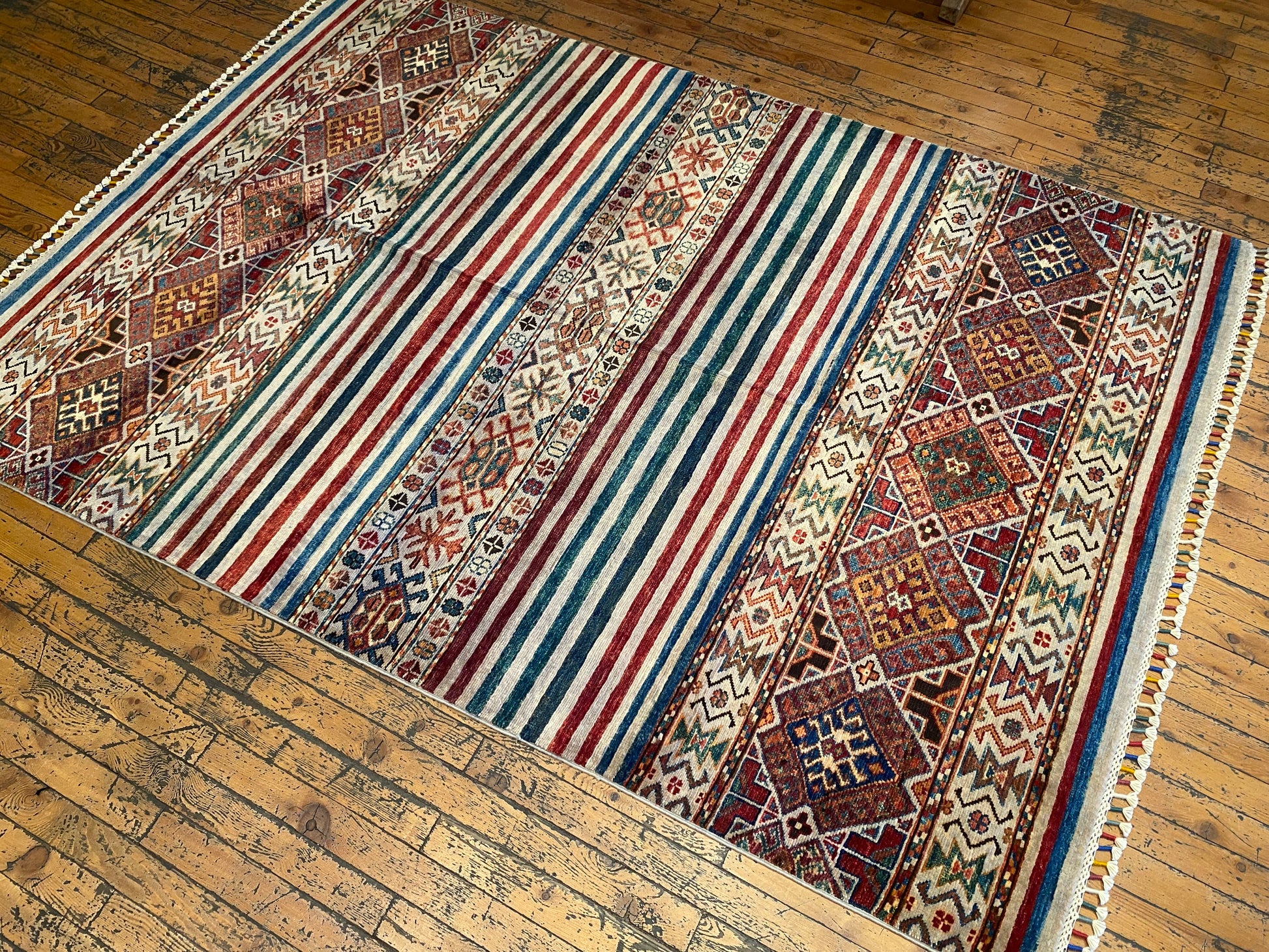 Stripe Pattern Luxury Carpet 4x6 ft | Premium Hand-Woven Area Rug Cappadocia Rug Collection