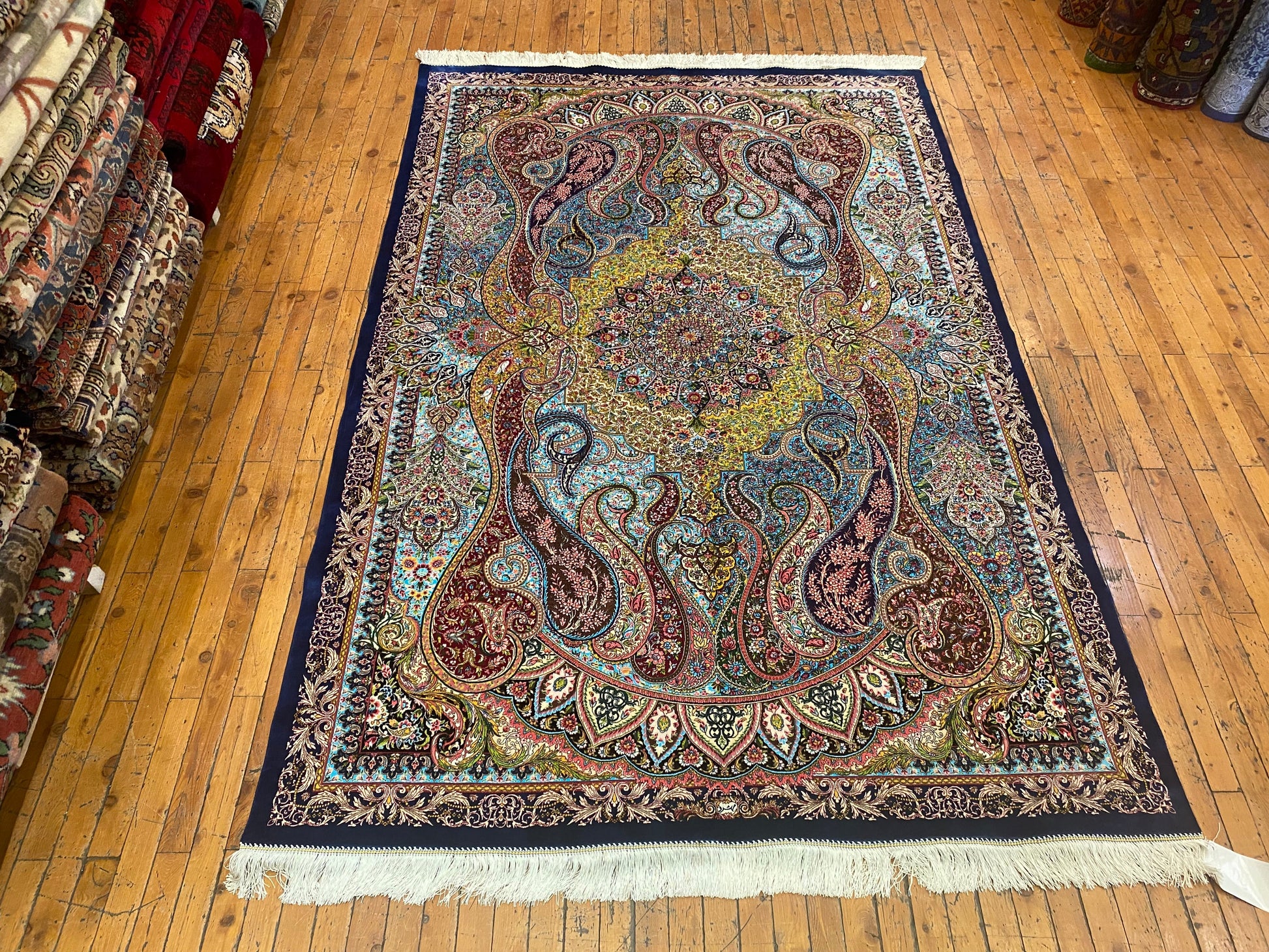 Luxury Turkish Silk Area Rug 4x8 ft - ADN Cappadocia Rug Collection