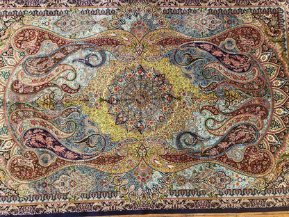 Luxury Turkish Silk Area Rug 4x8 ft - ADN Cappadocia Rug Collection