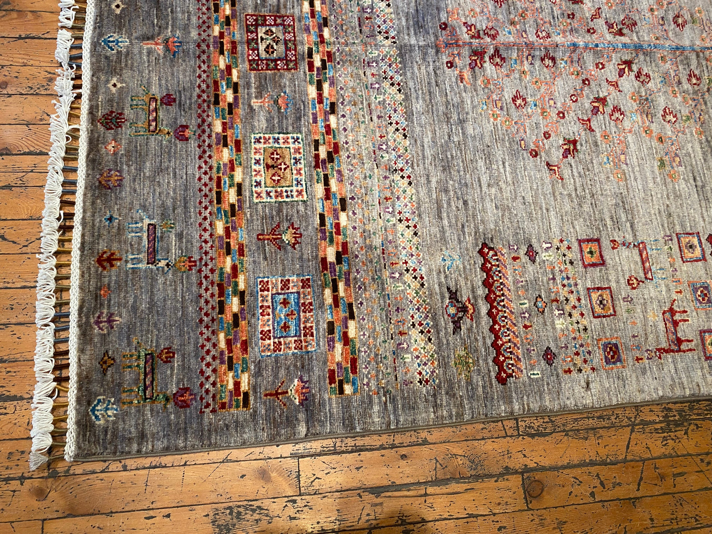 Gabbeh Rug 4x6 ft - Handwoven Wool Tribal Carpet 127x186cm Cappadocia Rug Collection