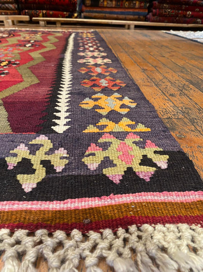 Tribal Area Handmade Turkish Kilim ,Wall Hanging Kilim Cappadocia Rug Collection