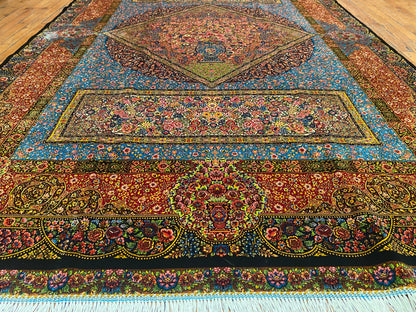 Luxury Turkish Silk Rug with Diamond Medallion Design 5''x7'' Cappadocia Rug Collection