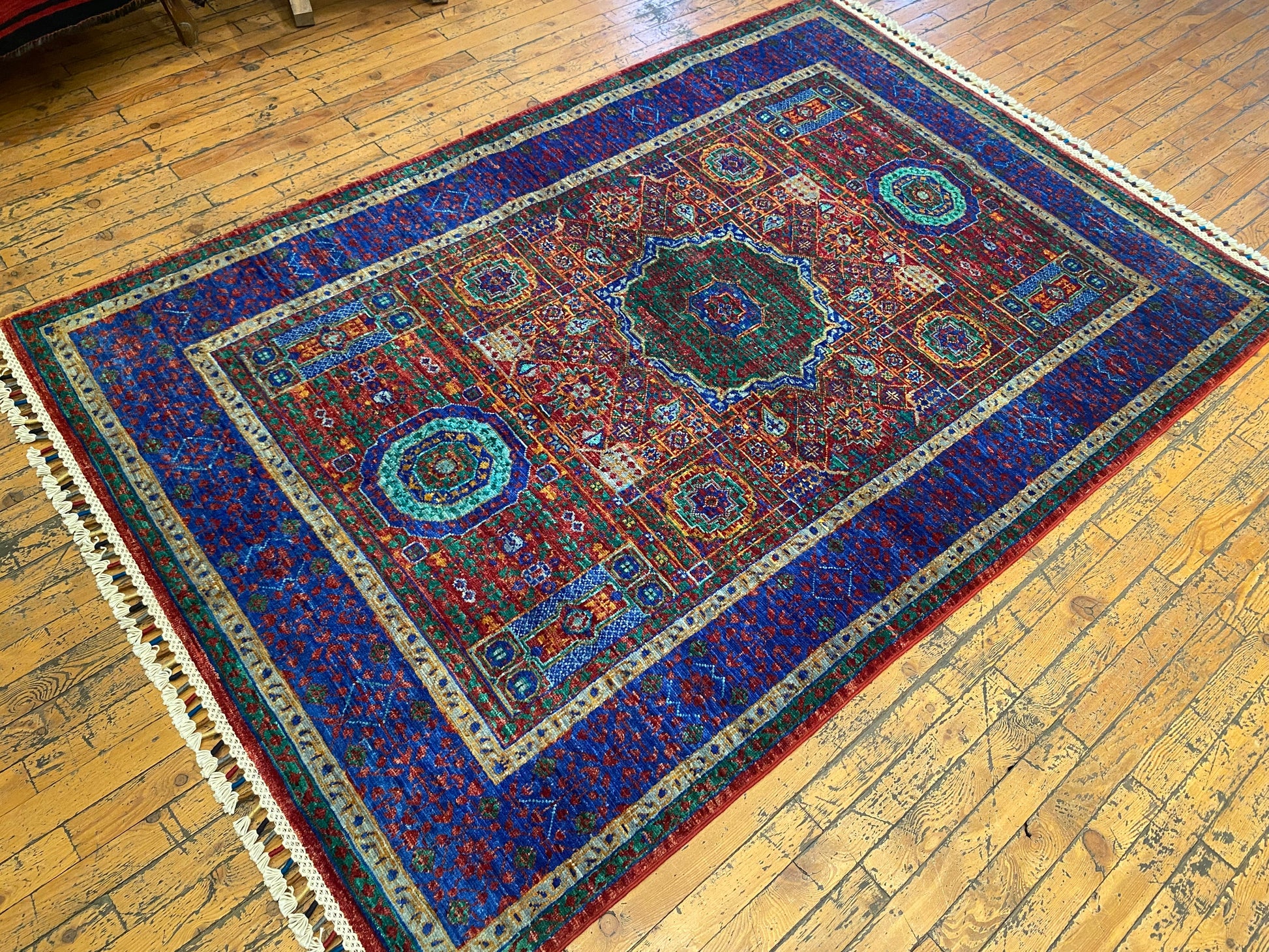 Luxury Design Mamluk Rug 4x6 ft | Handwoven Wool Carpet | Premium Oriental Rug Cappadocia Rug Collection