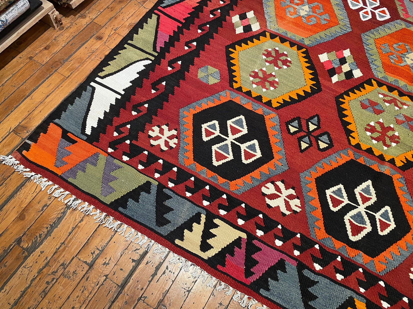 Anatolian Large Kilim Rug Cappadocia Rug Collection