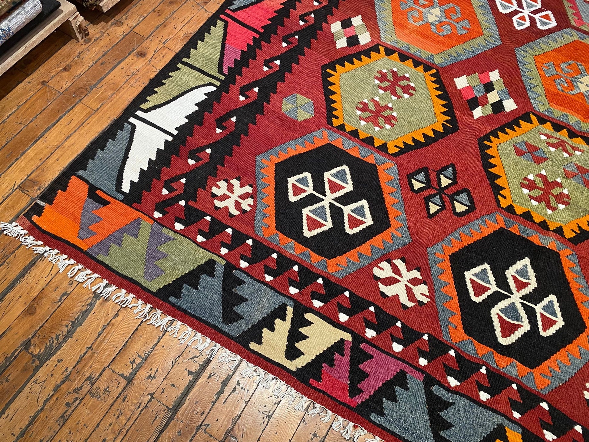 Anatolian Large Kilim Rug Cappadocia Rug Collection