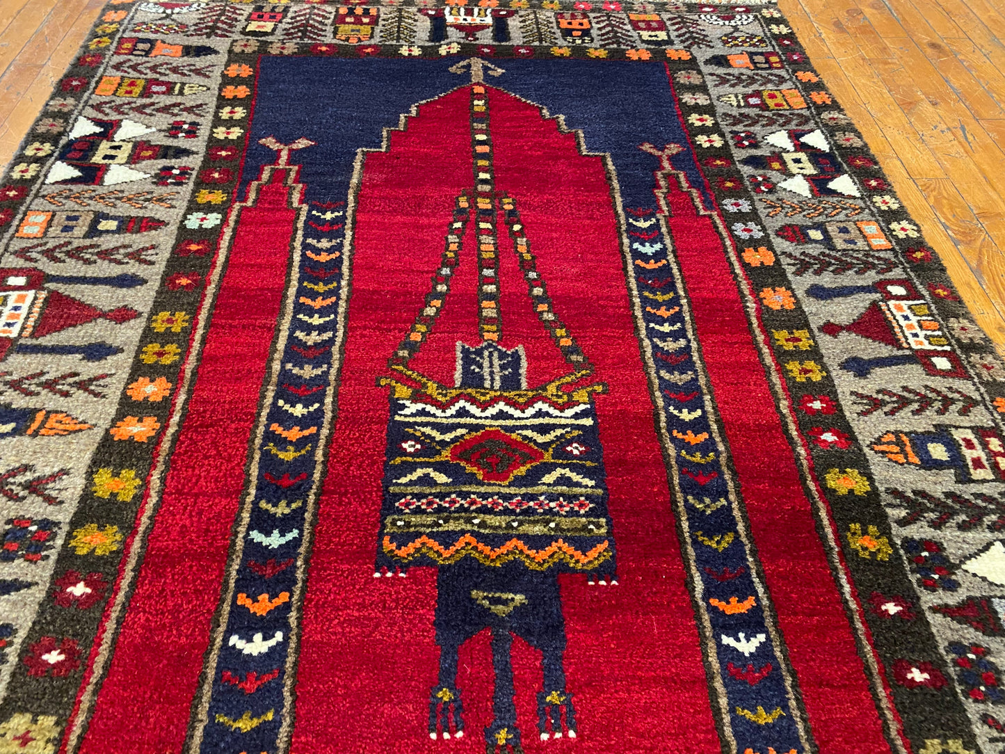 Anatolian Turkish Handmade Rug 4x7 ft - Vintage Wool Carpet Cappadocia Rug Collection