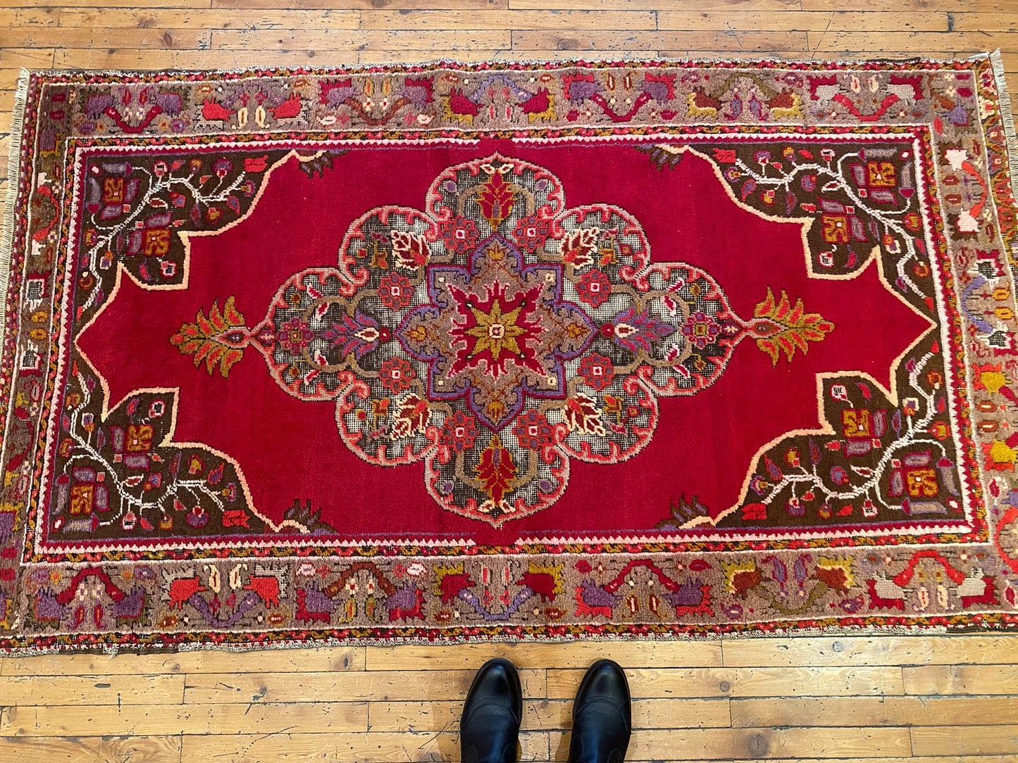 Anatolian Red Turkish Rug Cappadocia Rug Collection