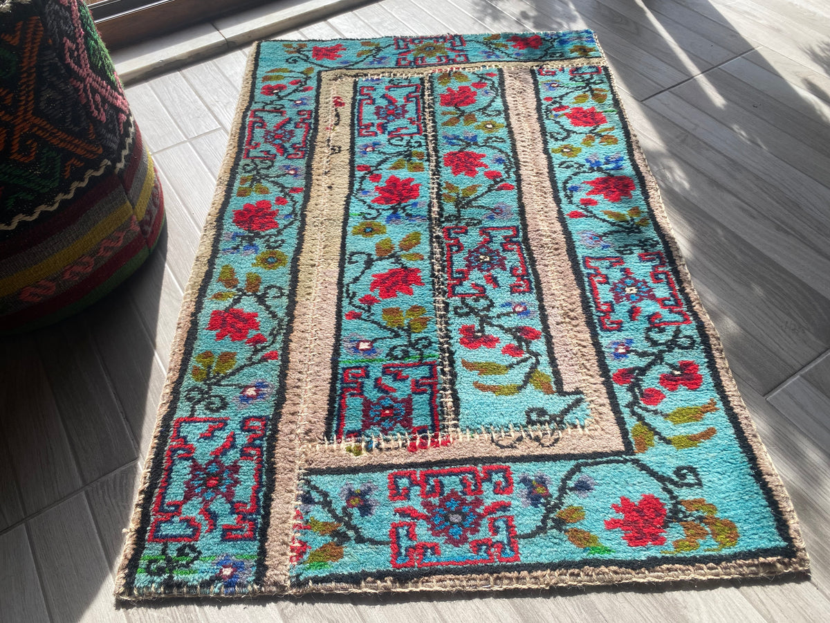 Colorful Turkish Patchwork Rug Cappadocia Rug Collection