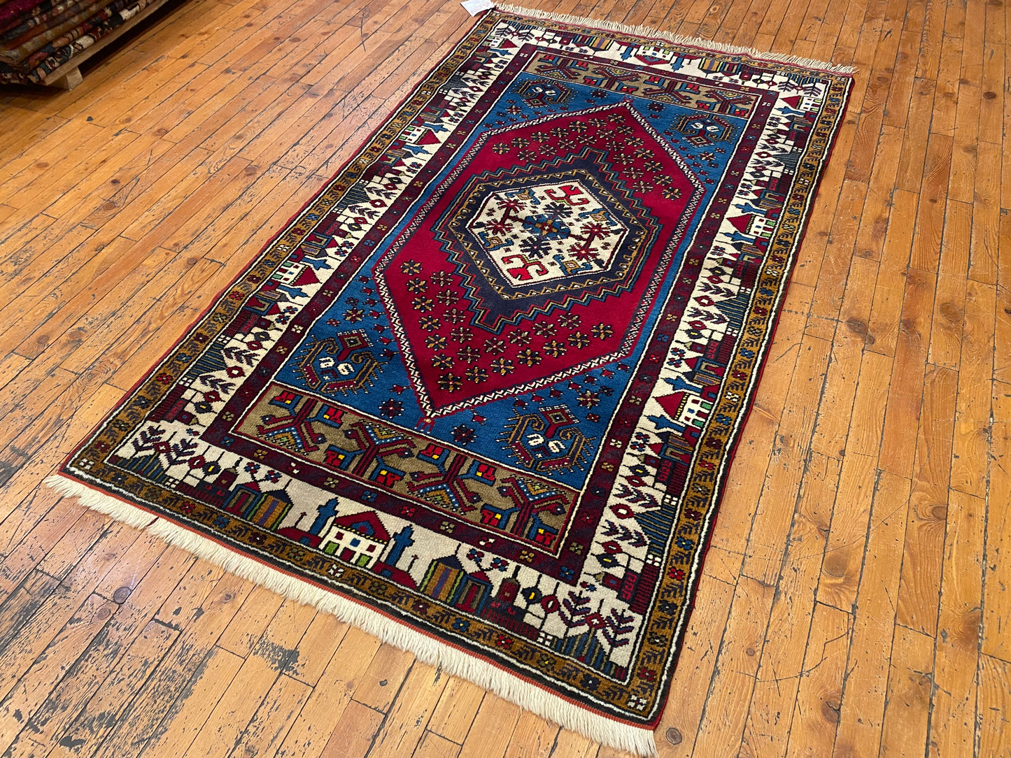 Handmade Cappadocia Rug, Authentic Yahyali Design from Central Anatolia 3x5ft