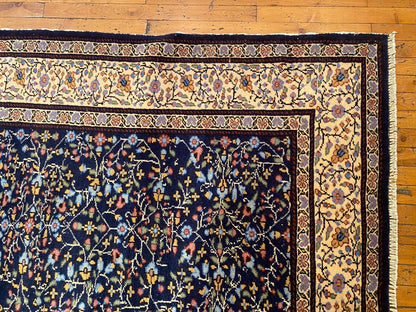 Handmade Turkish Floral Rug - Premium Vintage Oriental Carpet 6x7 Feet