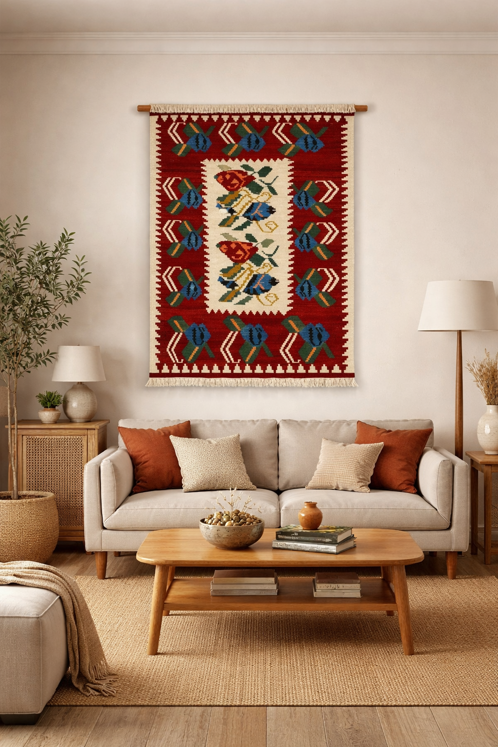 Handmade Cappadocia Kilim Rug 3x4ft - Authentic Turkish Flatweave