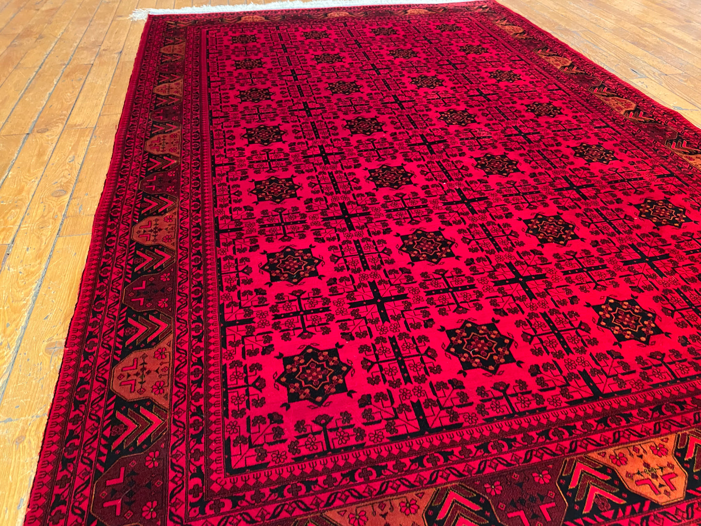 Luxury Dark Red Silk Area Rug 3’4”x5”