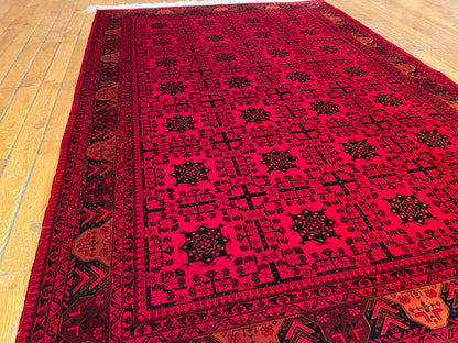 Luxury Dark Red Silk Area Rug 3’4”x5”