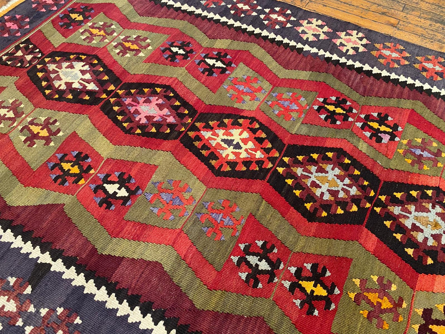 Tribal Area Handmade Turkish Kilim ,Wall Hanging Kilim Cappadocia Rug Collection