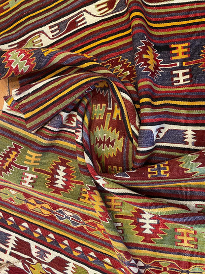Nomadic Turkish Area Handmade Kilim Rug Cappadocia Rug Collection