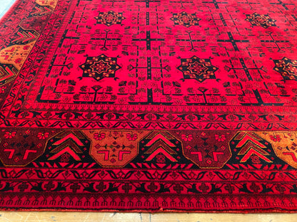 Luxury Dark Red Silk Area Rug 3’4”x5”