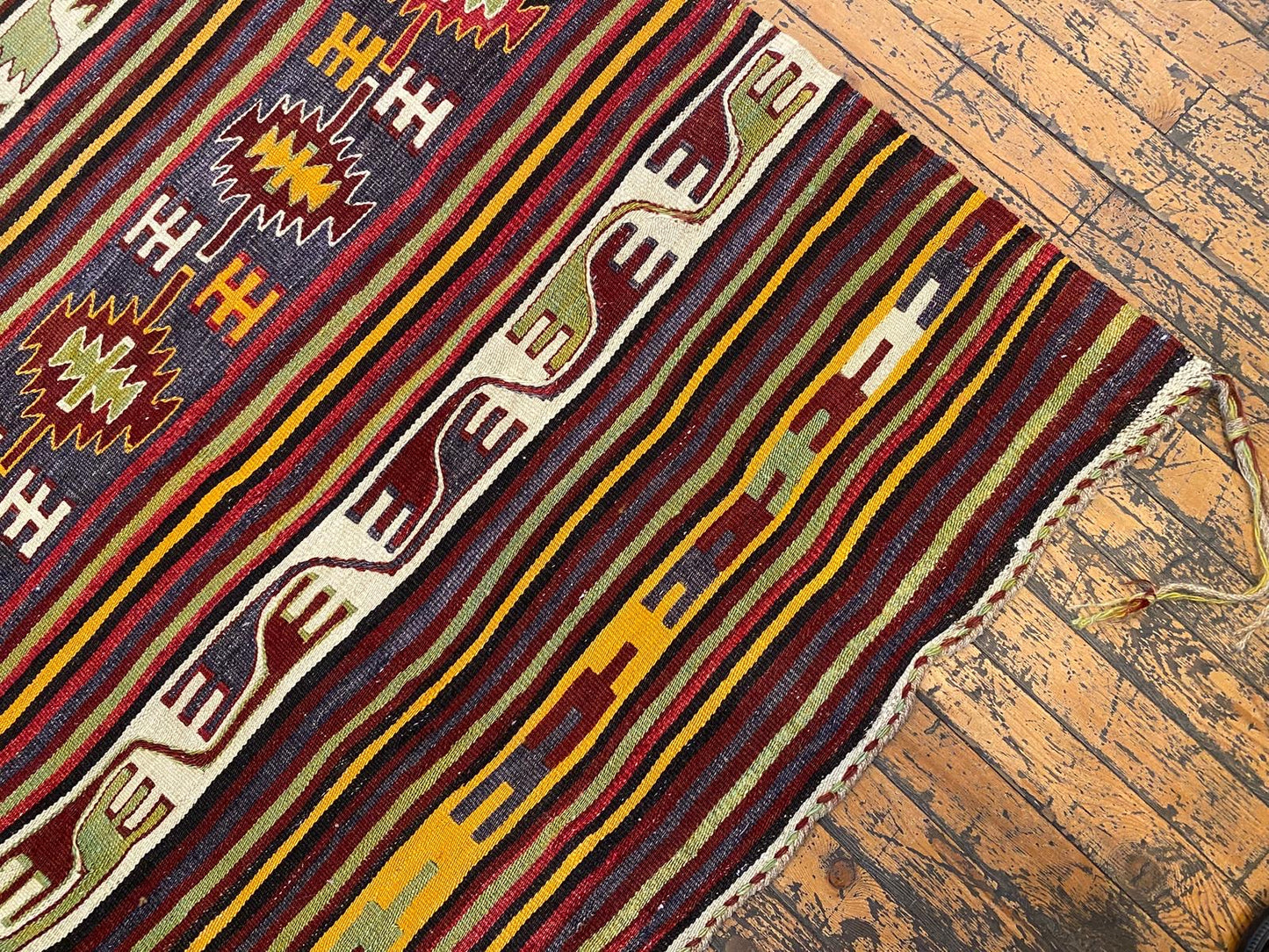 Nomadic Turkish Area Handmade Kilim Rug Cappadocia Rug Collection