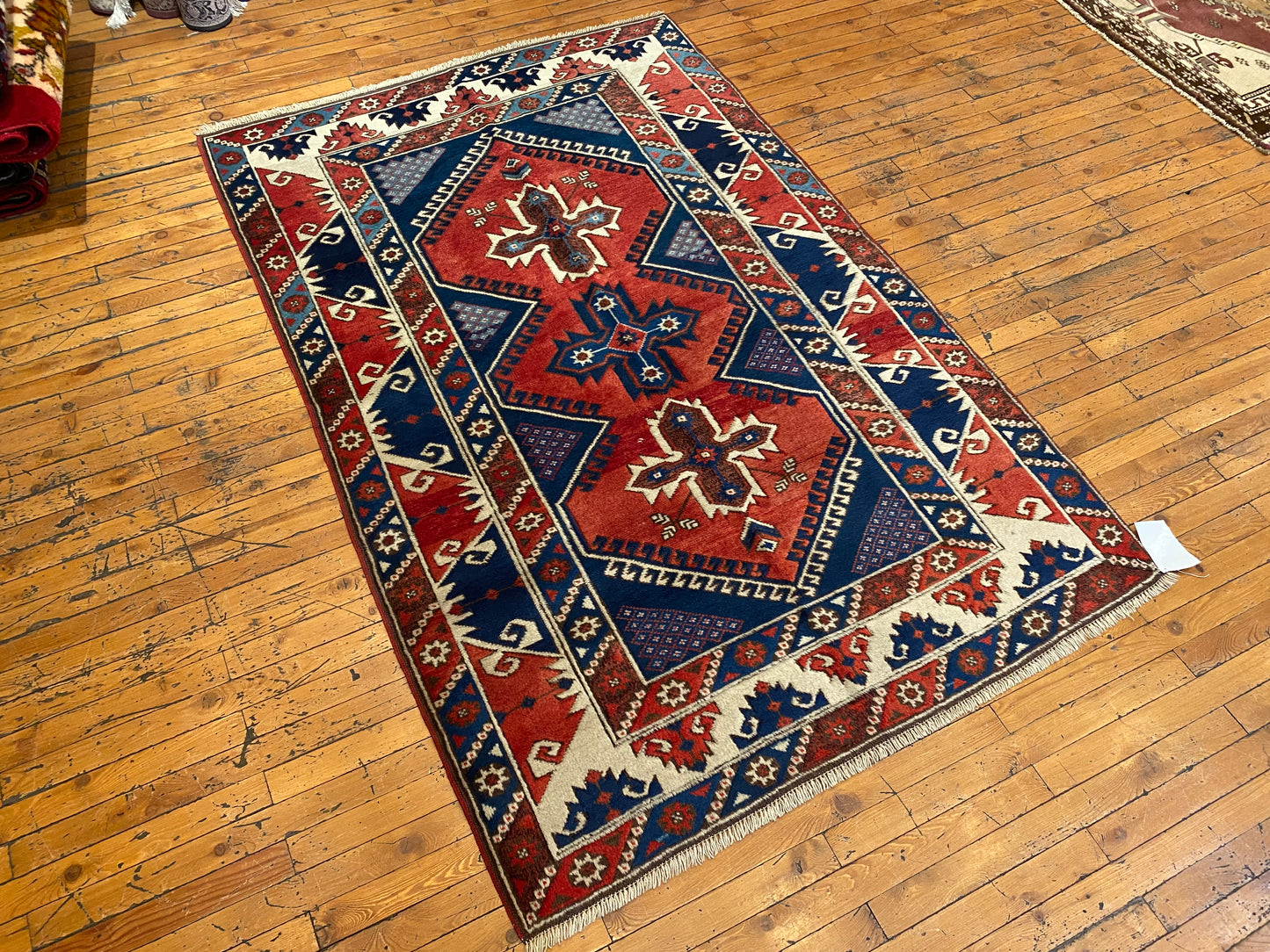 Vintage Dösemealtı Handmade Turkish Rug – Traditional Anatolian Wool Carpet 4x6ft
