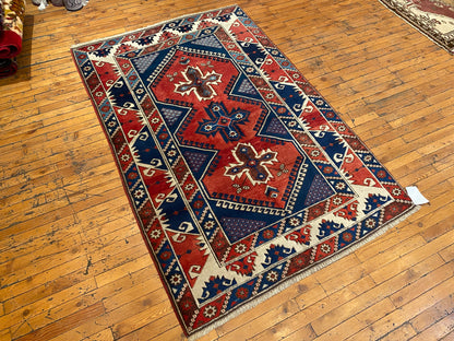 Vintage Dösemealtı Handmade Turkish Rug – Traditional Anatolian Wool Carpet 4x6ft