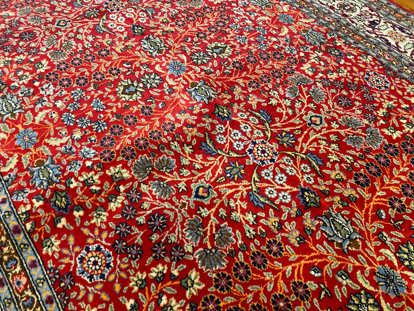 Exclusive Red Hereke Rug - Hand-Knotted Turkish Carpet 6x8 ft Cappadocia Rug Collection