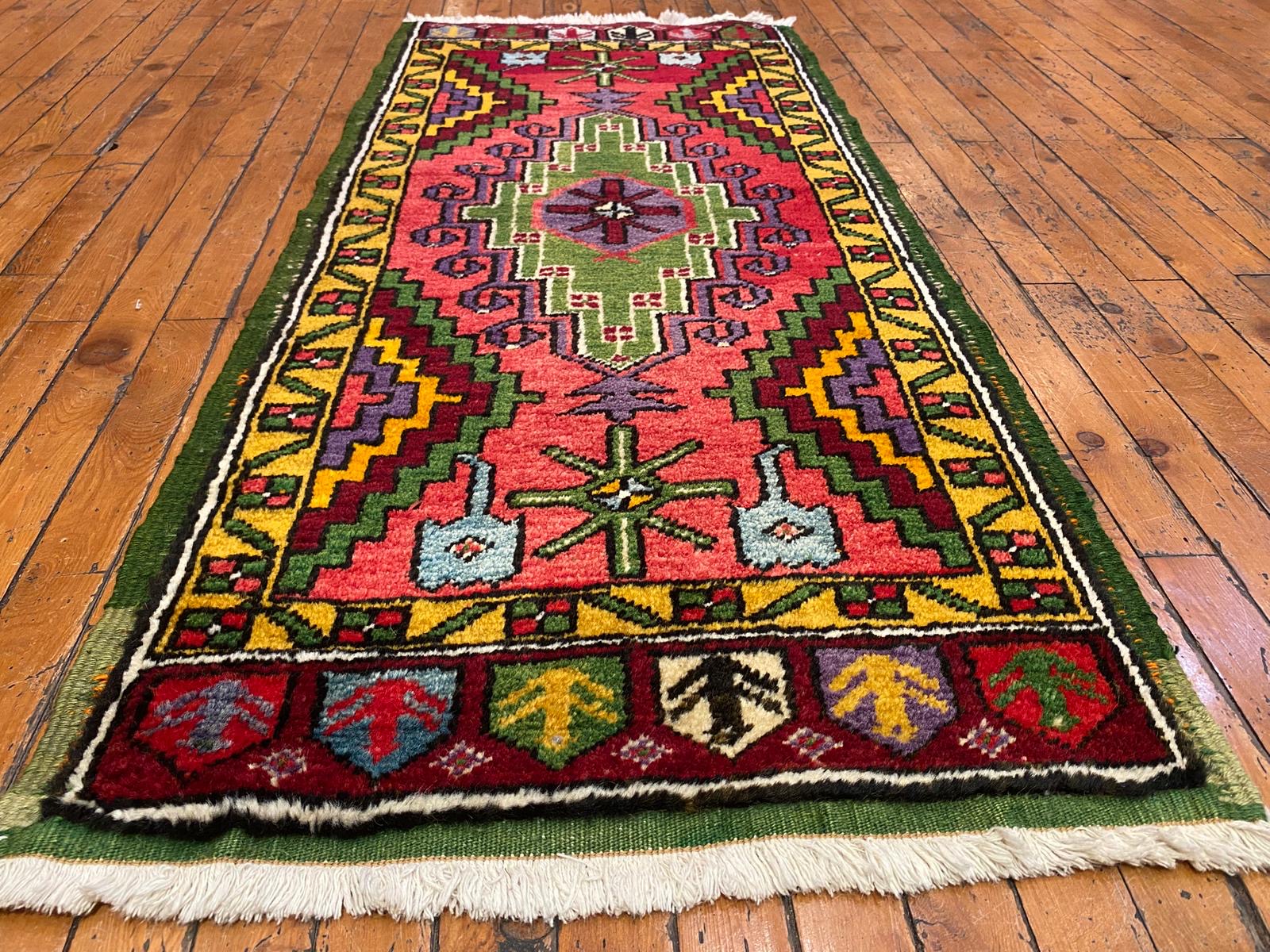Authentic Tribal Turkish Kilim Rug 2x4 ft - Handwoven Vintage