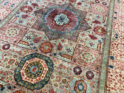 Handmade Mamluk Rug - Geometric Design 4'x6' | Premium Wool Carpet  ADN Cappadocia Rug Collection