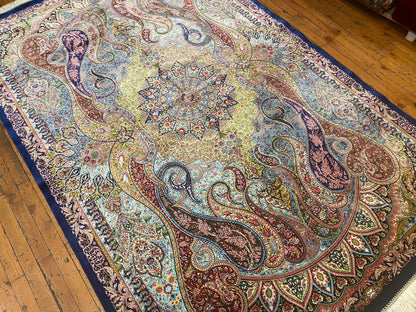 Luxury Turkish Silk Area Rug 4x8 ft - ADN Cappadocia Rug Collection