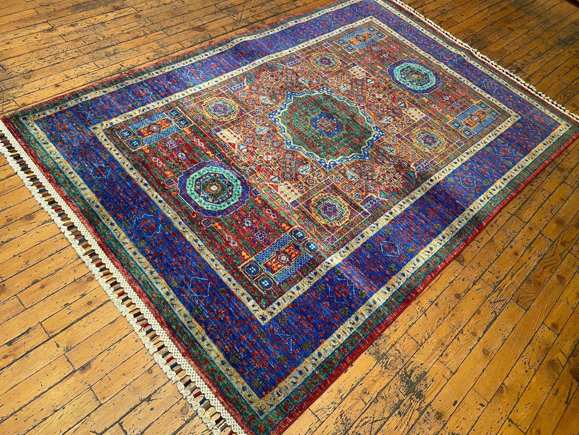 Luxury Design Mamluk Rug 4x6 ft | Handwoven Wool Carpet | Premium Oriental Rug Cappadocia Rug Collection