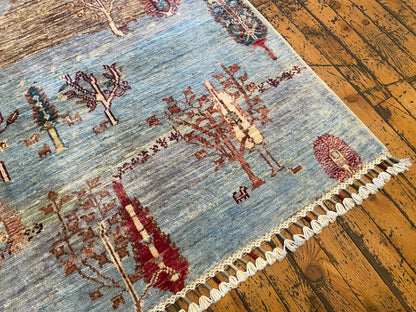 Tree of Life Pattern Hand Knotted Carpet 4x6 ft - Premium Wool Cappadocia Rug Collection