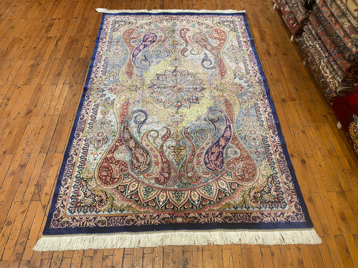 Luxury Turkish Silk Area Rug 4x8 ft - ADN Cappadocia Rug Collection