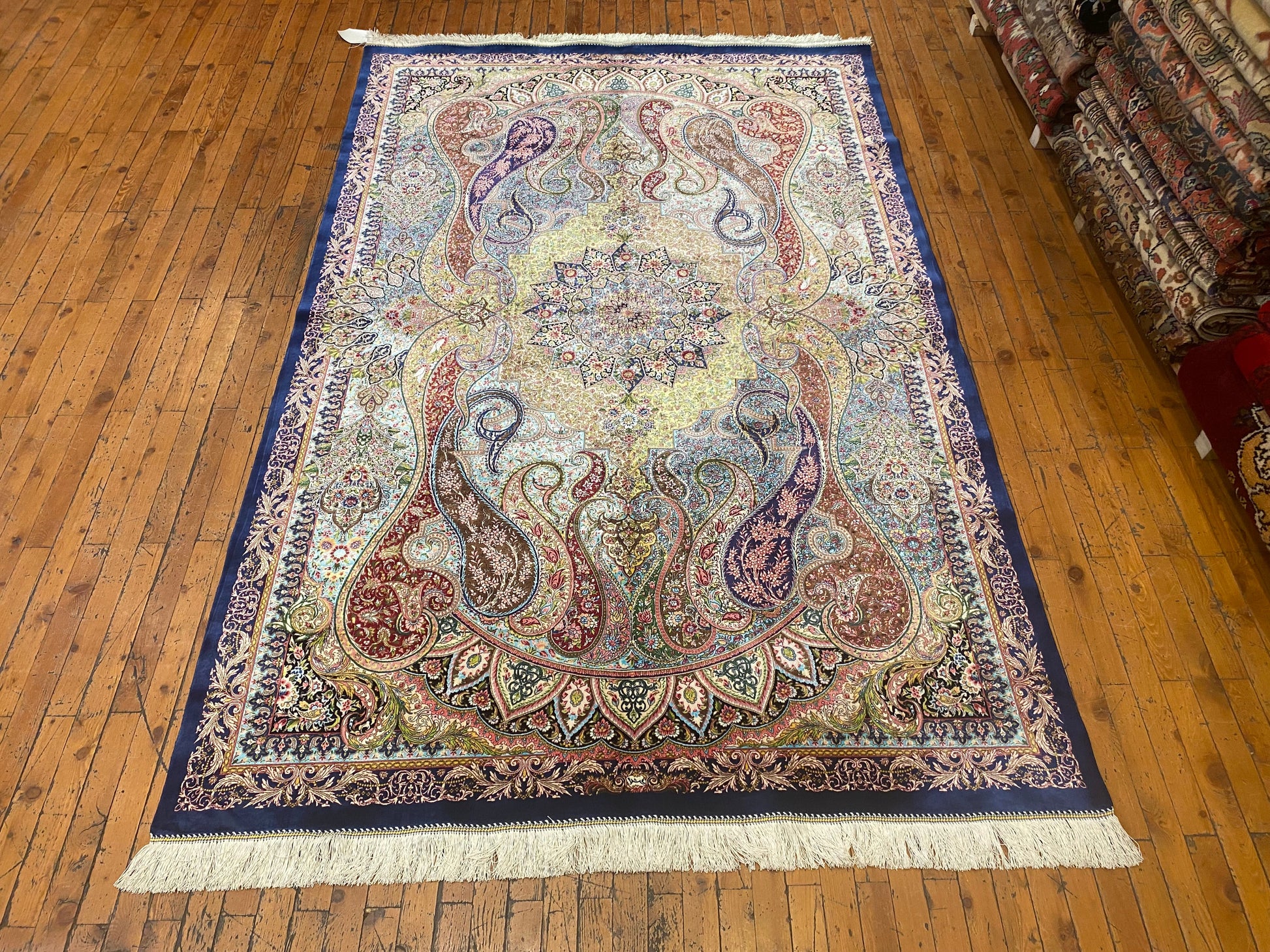 Luxury Turkish Silk Area Rug 4x8 ft - ADN Cappadocia Rug Collection