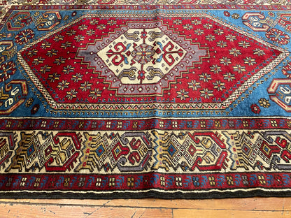 Turkish Wool Rug from Cappadocia ,Yahyali Pattern  ,Double Knotted, Natural Dyes