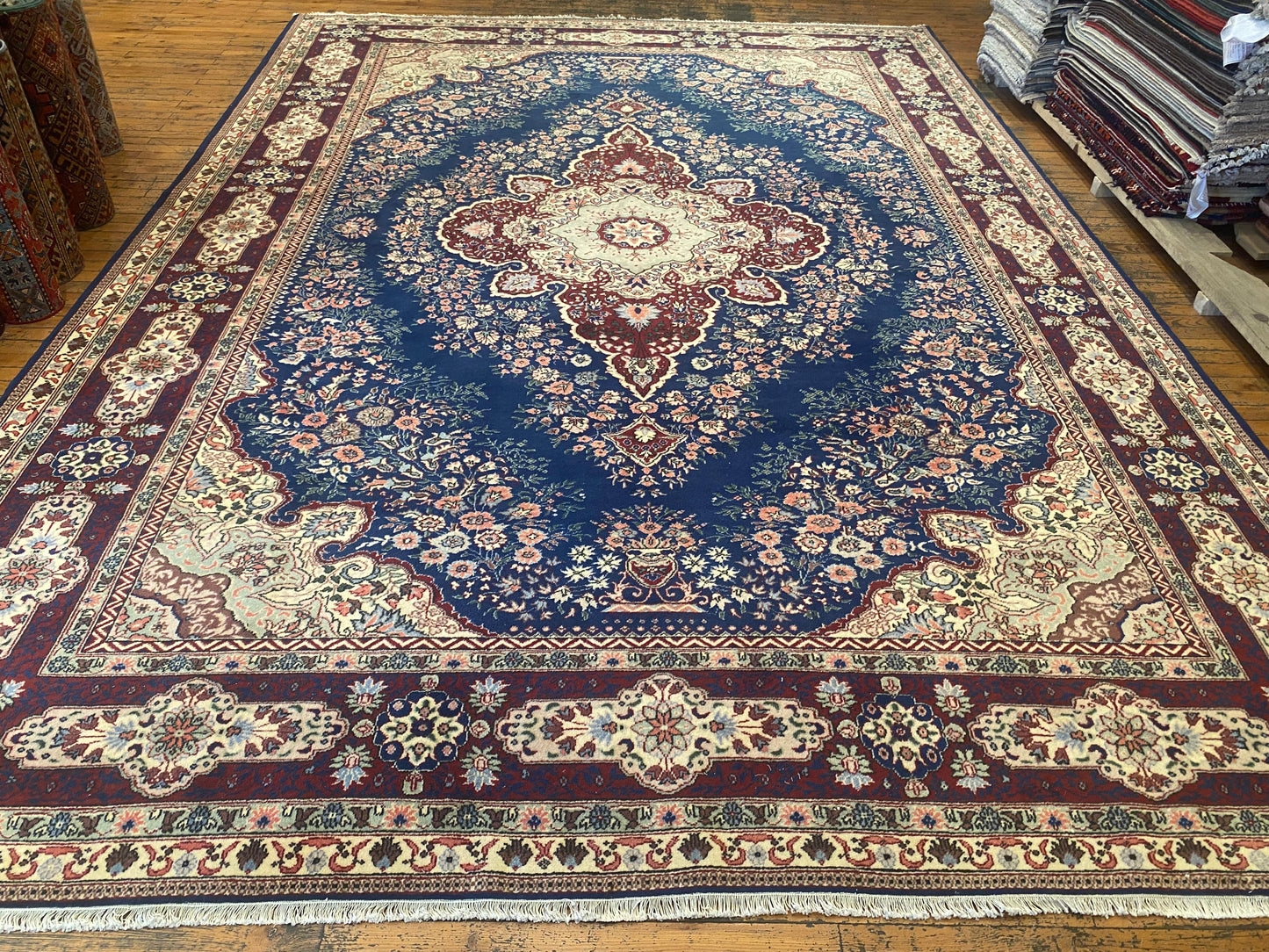 Medallion Saloon Area Rug 6x12 ft - Handwoven Turkish Kilim Runner