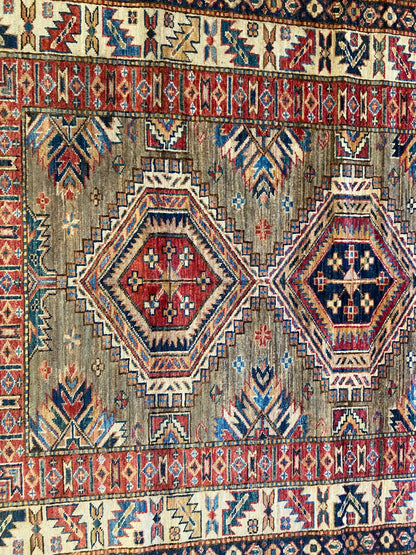 Geometric Design Handwoven Rug 4x6 ft Cappadocia Rug Collection