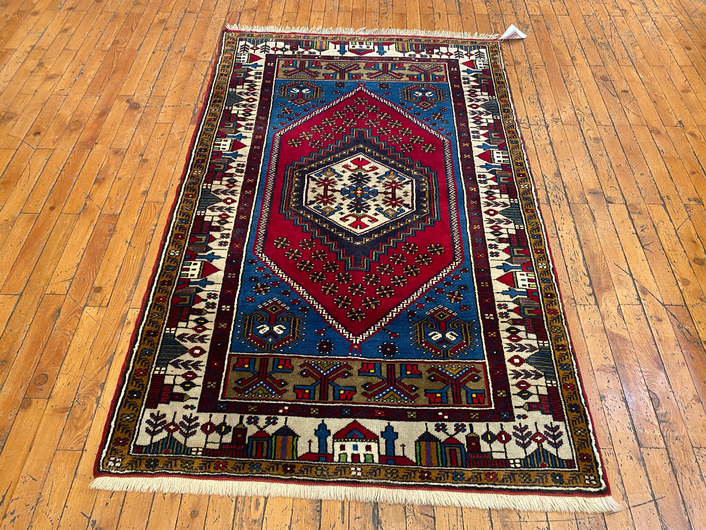 Handmade Cappadocia Rug, Authentic Yahyali Design from Central Anatolia 3x5ft