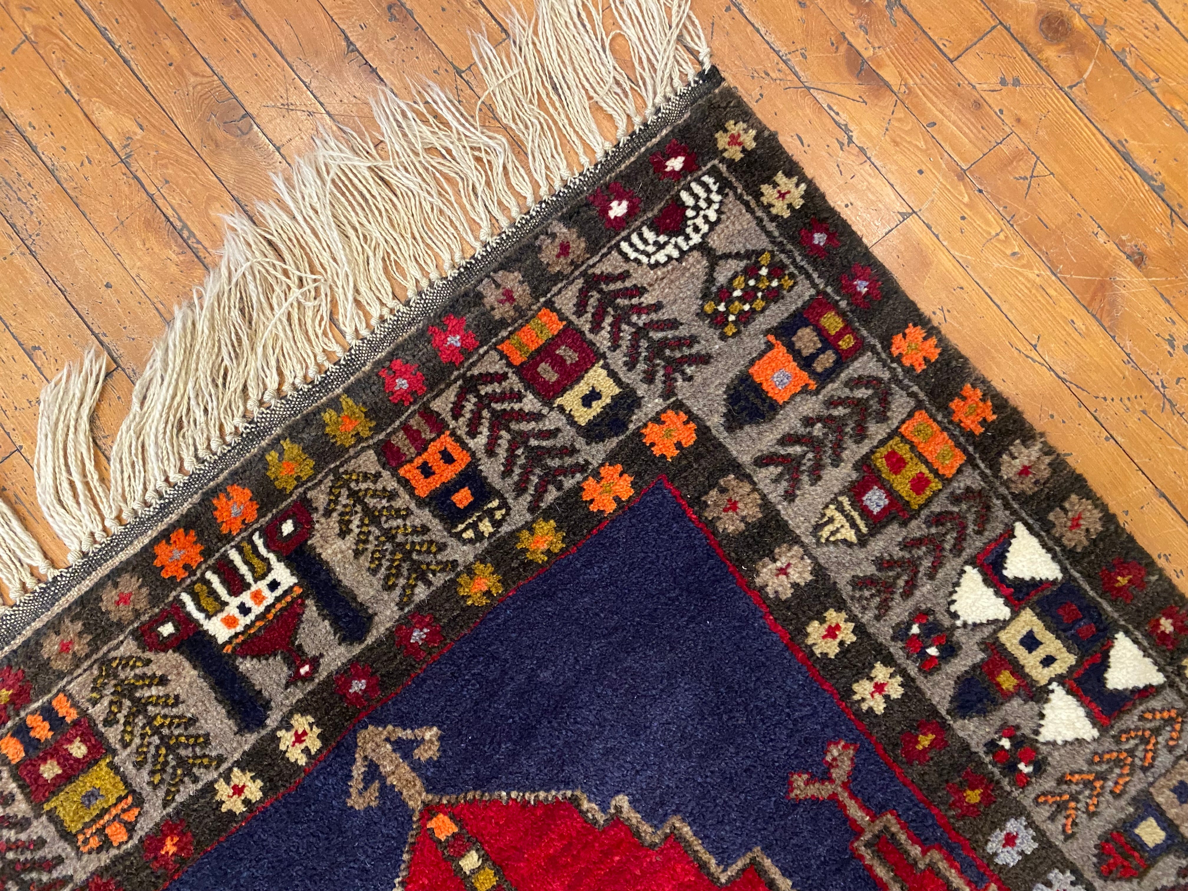 Anatolian Turkish Handmade Rug 4x7 ft - Vintage Wool Carpet