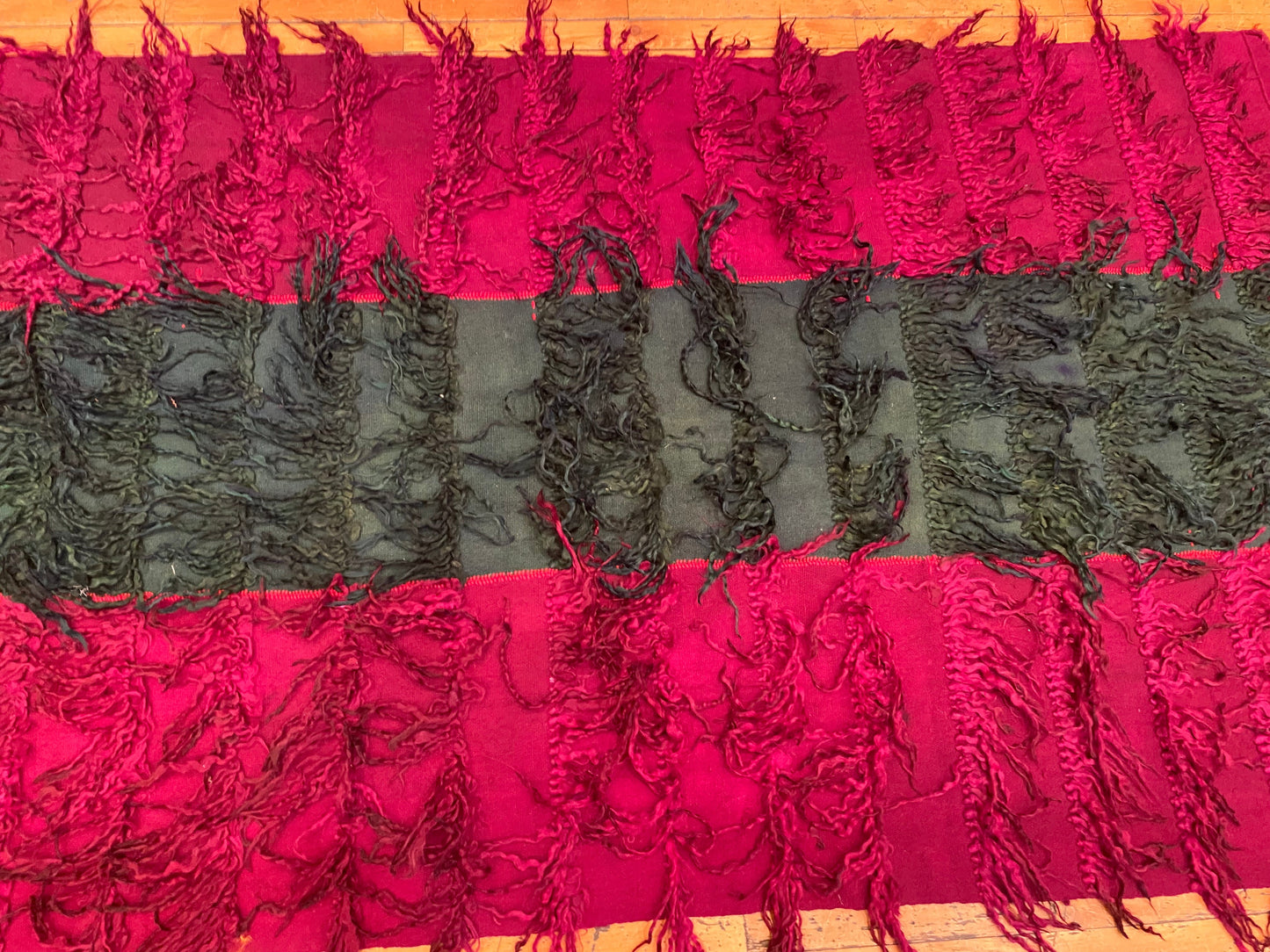 Burgundy Wall Hanging Tulu Kilim Rug | Turkish Handwoven Decor Cappadocia Rug Collection