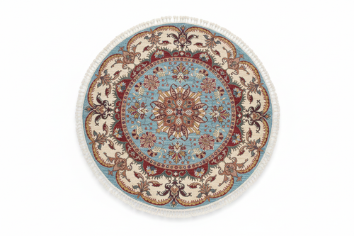 5x5 Square Oushak Rug - Natural Dye Handmade Turkish Wool Carpet