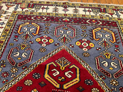 Authentic Anatolian Rug – Handwoven Turkish Wool Carpet with Vintage Tribal Patterns – Boho Decor Area Rug