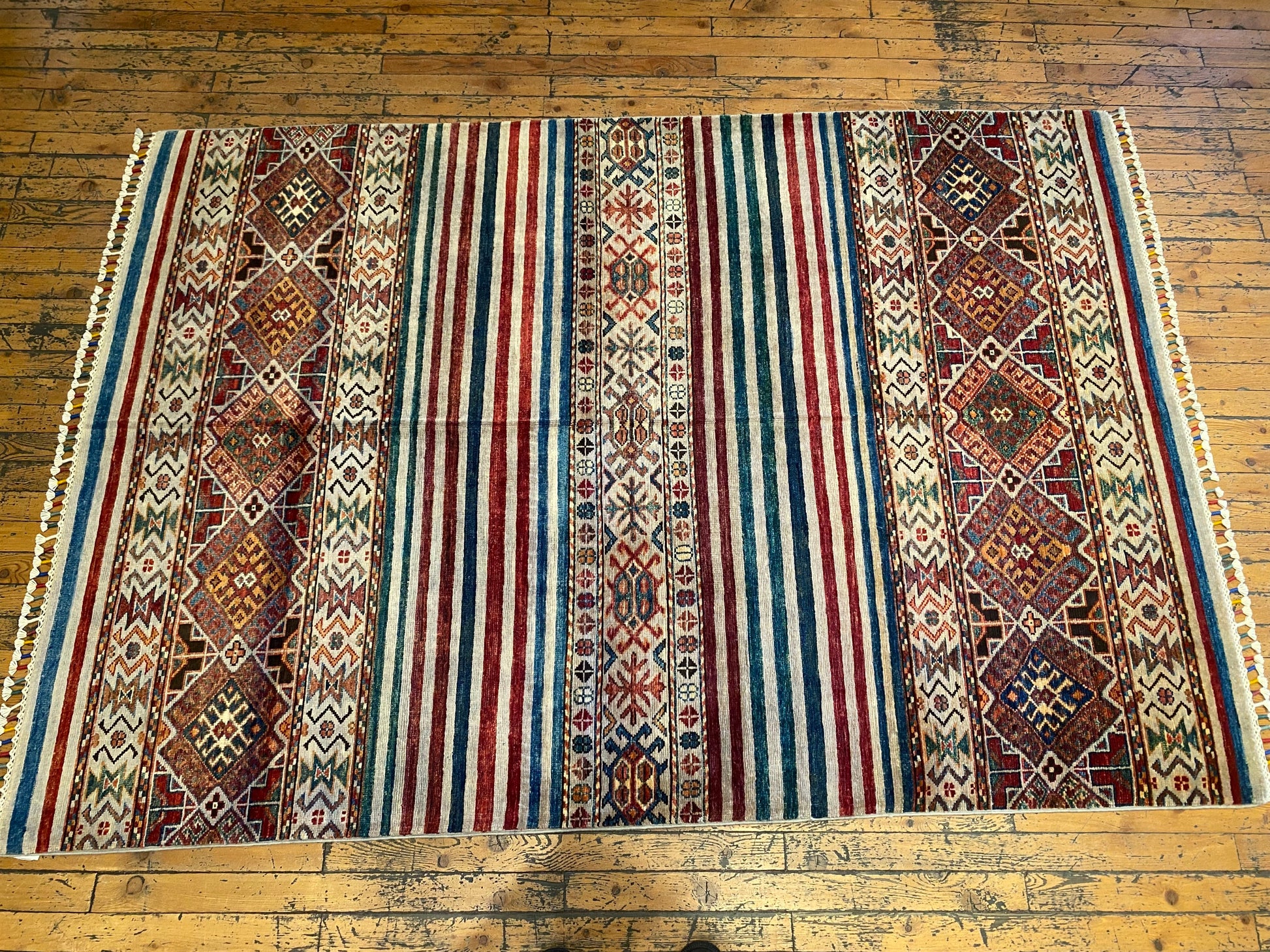 Stripe Pattern Luxury Carpet 4x6 ft | Premium Hand-Woven Area Rug Cappadocia Rug Collection
