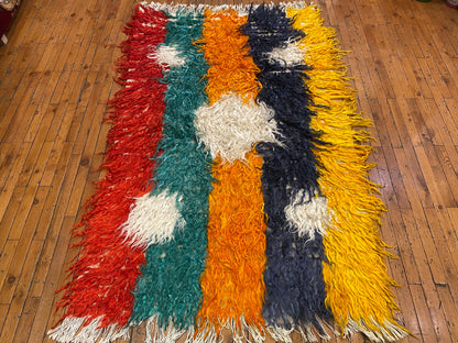 Tulu Kilim Rug 4"x6" - Handwoven Turkish Wool Carpet Cappadocia Rug Collection