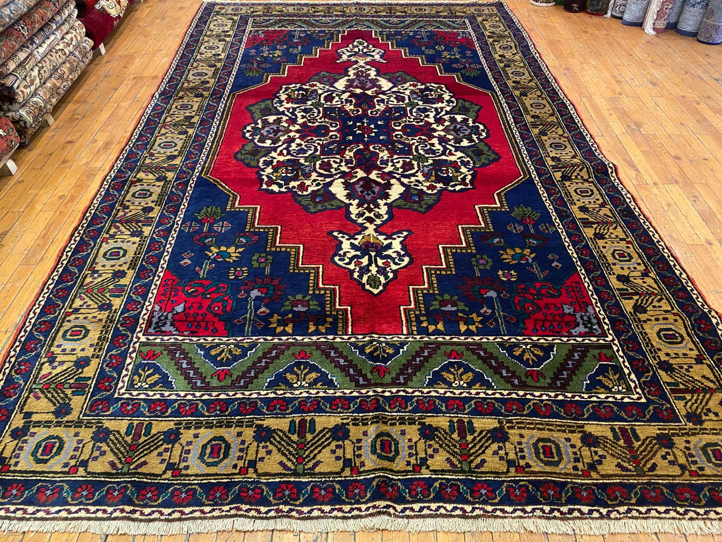 Handmade Cappadocia Turkish Rug - Authentic Vintage Area Rug 5'10"x9'10" (180x300cm)