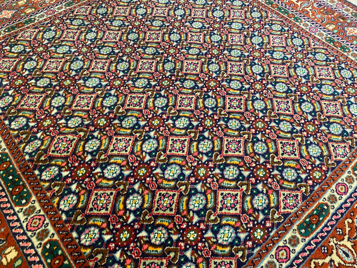 Hereke Square Rug 4x4 ft - Handwoven Turkish Carpet Premium Quality Cappadocia Rug Collection