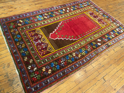 Anatolian Natural Dye Perfect Condition Area Antique Rug Cappadocia Rug Collection