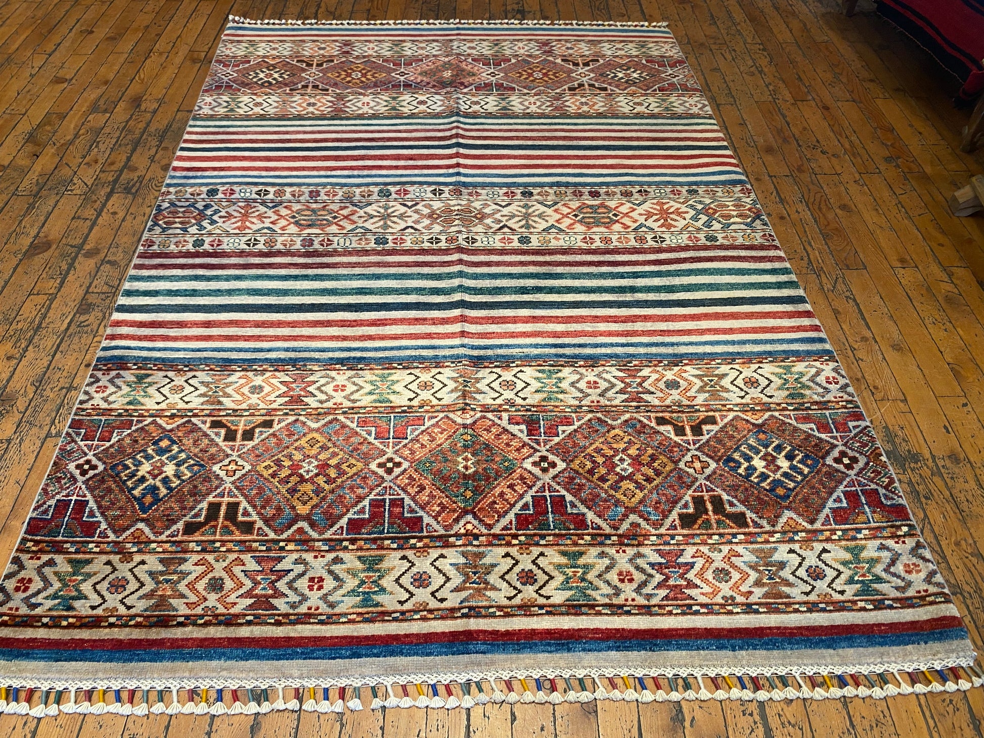 Stripe Pattern Luxury Carpet 4x6 ft | Premium Hand-Woven Area Rug Cappadocia Rug Collection
