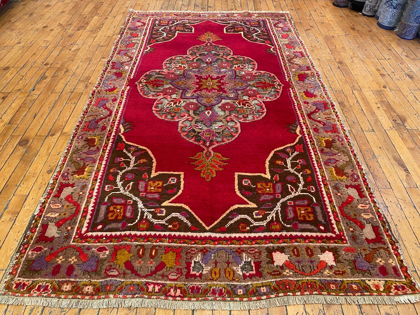 Anatolian Red Turkish Rug Cappadocia Rug Collection