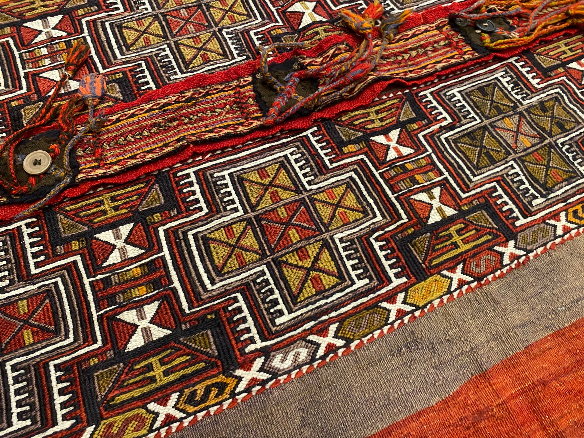Vintage Turkish Kilim Rug 4"x5" - Handwoven Wool Carpet Cappadocia Rug Collection
