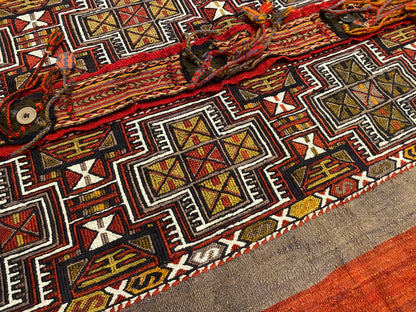 Vintage Turkish Kilim Rug 4"x5" - Handwoven Wool Carpet Cappadocia Rug Collection