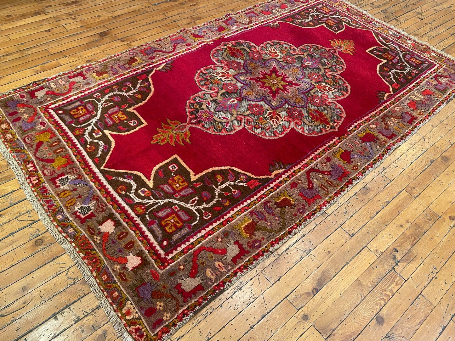 Anatolian Red Turkish Rug Cappadocia Rug Collection