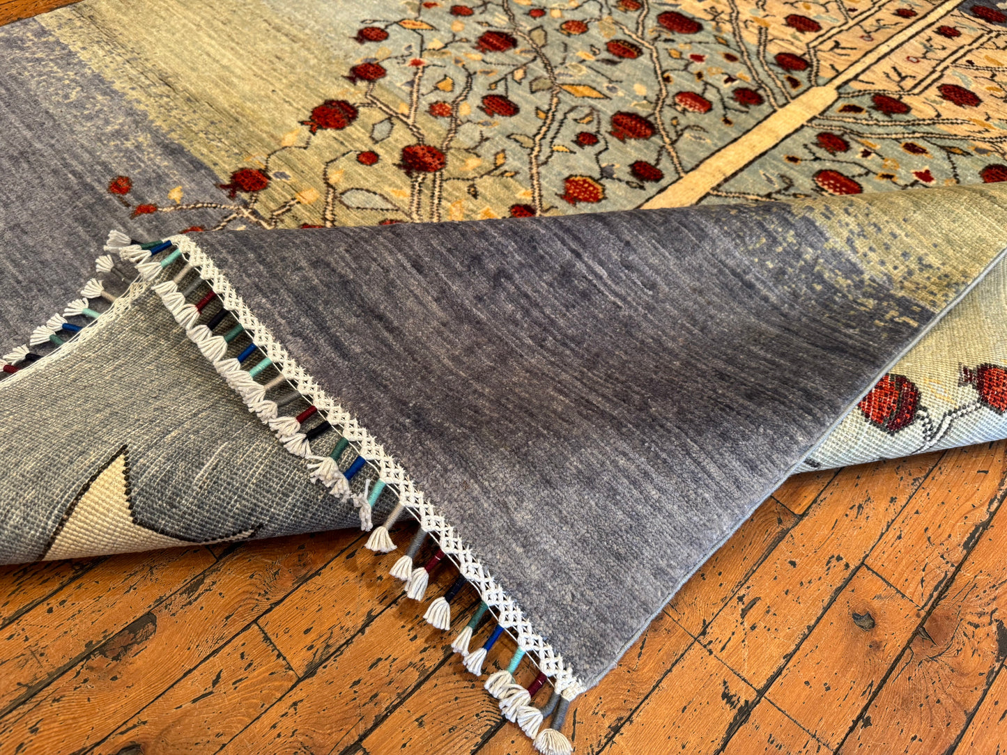 Handwoven Wool Rug – Tree of Life Design, Oriental Handmade Carpet 5x7ft Cappadocia Rug Collection